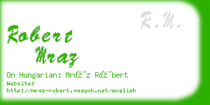 robert mraz business card